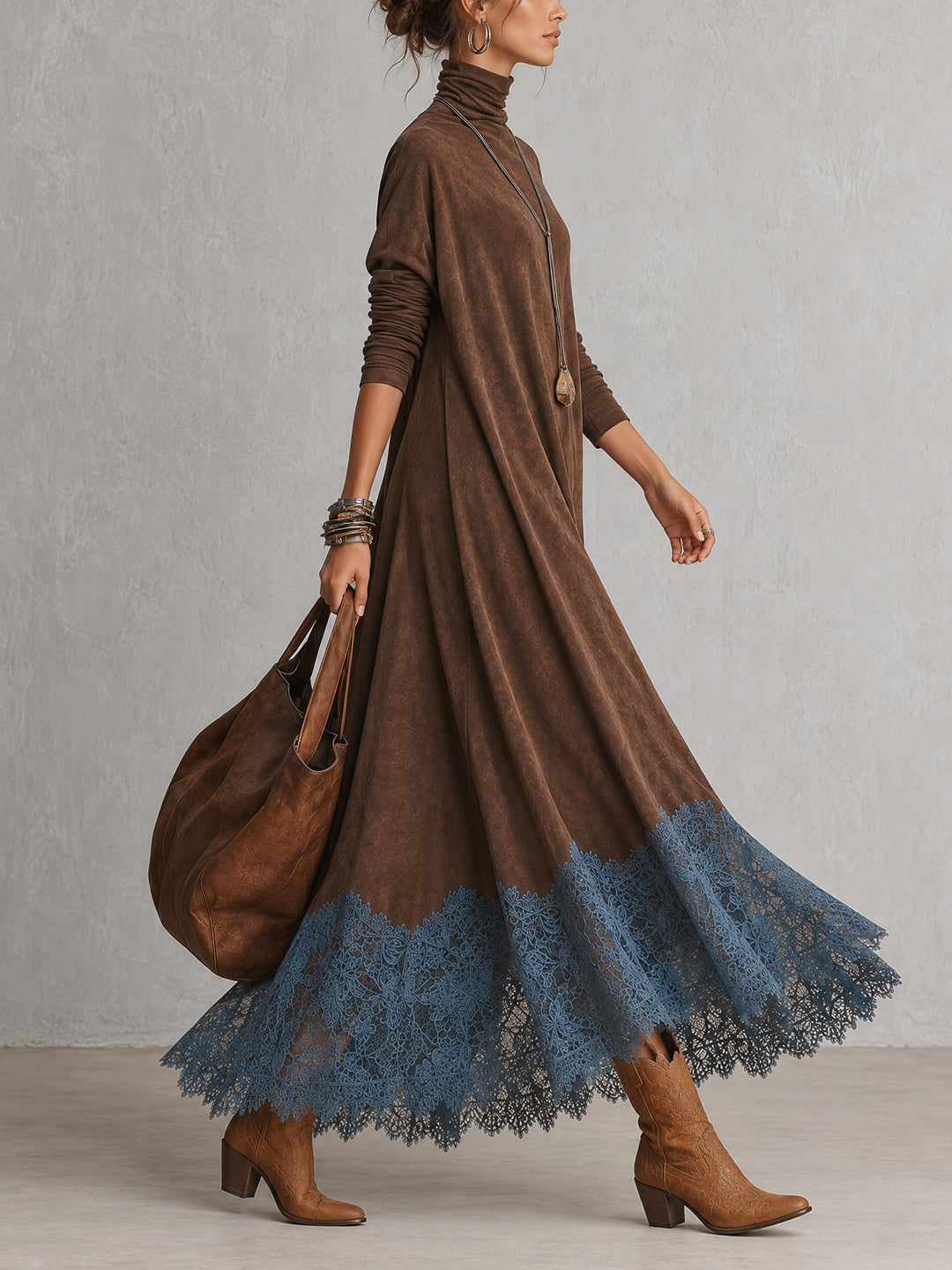 Piera Maxikleid – Seitenansicht