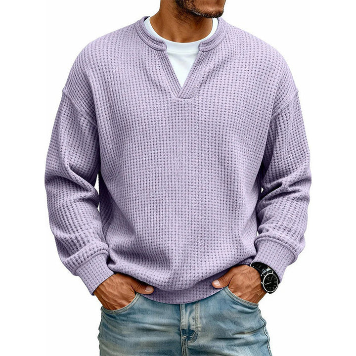 Hendrik | Strukturierter Waffelpullover