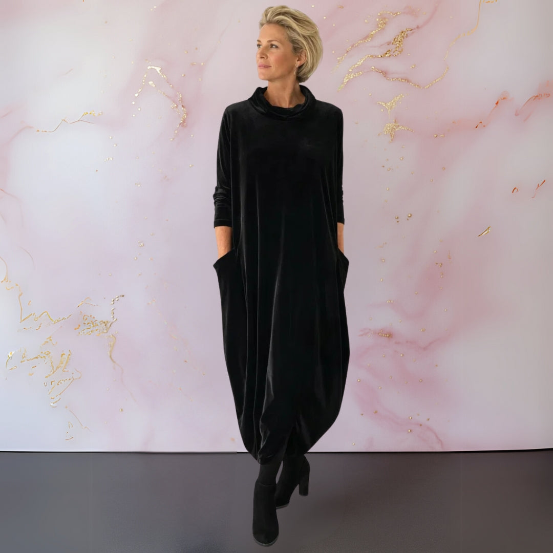 Anja | Samtiges elegantes Maxikleid