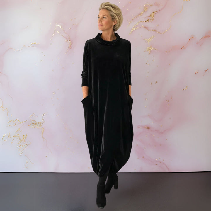 Anja | Samtiges elegantes Maxikleid