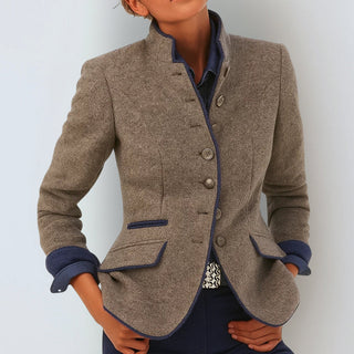 Anja | Elegante Strickjacke mit hohem Kragen