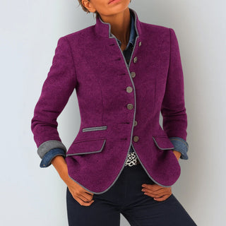 Anja | Elegante Strickjacke mit hohem Kragen