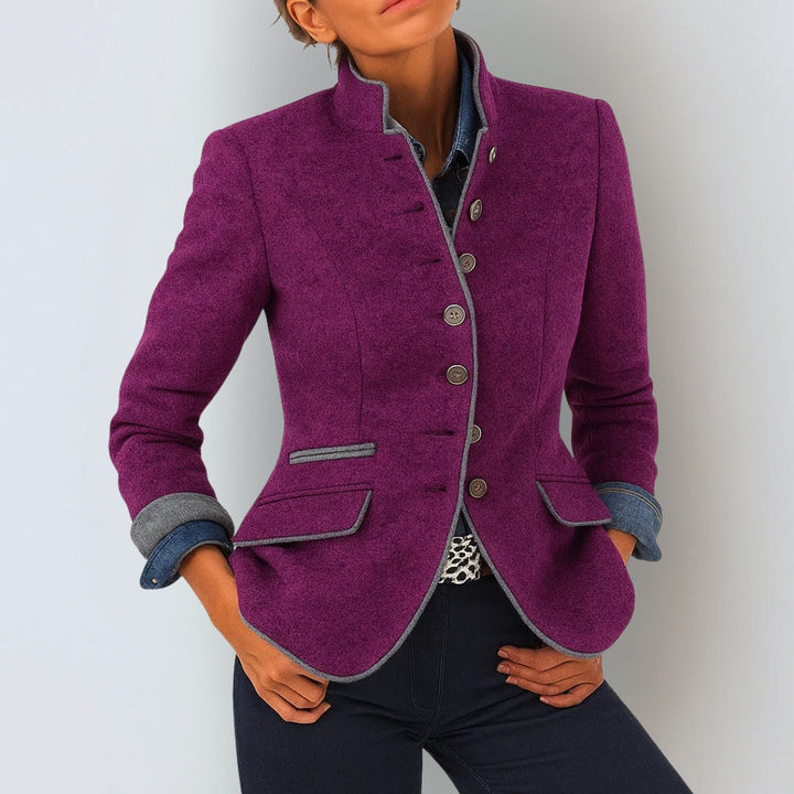 Anja | Elegante Strickjacke mit hohem Kragen