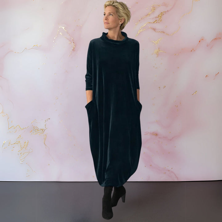 Anja | Samtiges elegantes Maxikleid