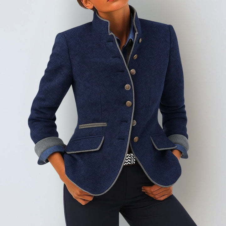 Anja | Elegante Strickjacke mit hohem Kragen
