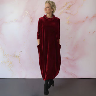 Anja | Samtiges elegantes Maxikleid
