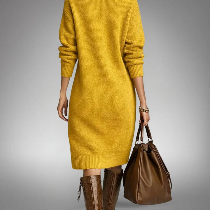 Marion | Weiches Strickkleid mit Knöpfen