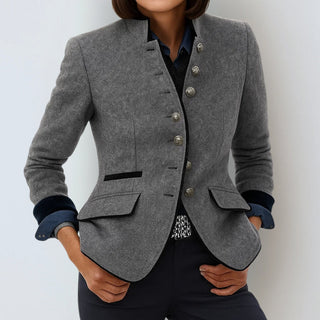 Anja | Elegante Strickjacke mit hohem Kragen