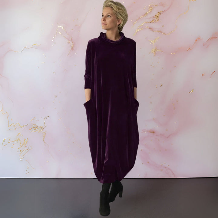 Anja | Samtiges elegantes Maxikleid