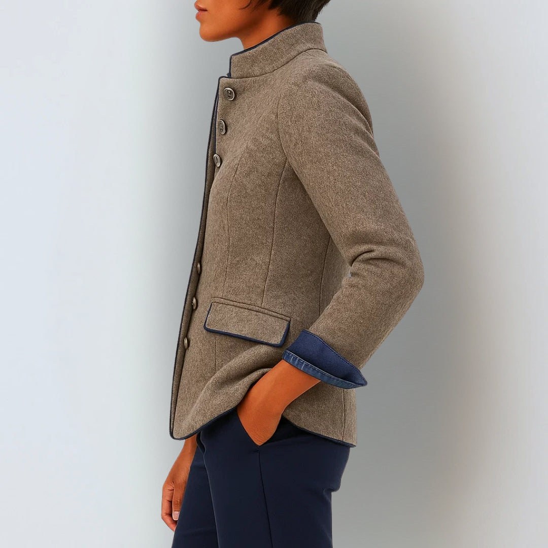Anja | Elegante Strickjacke mit hohem Kragen