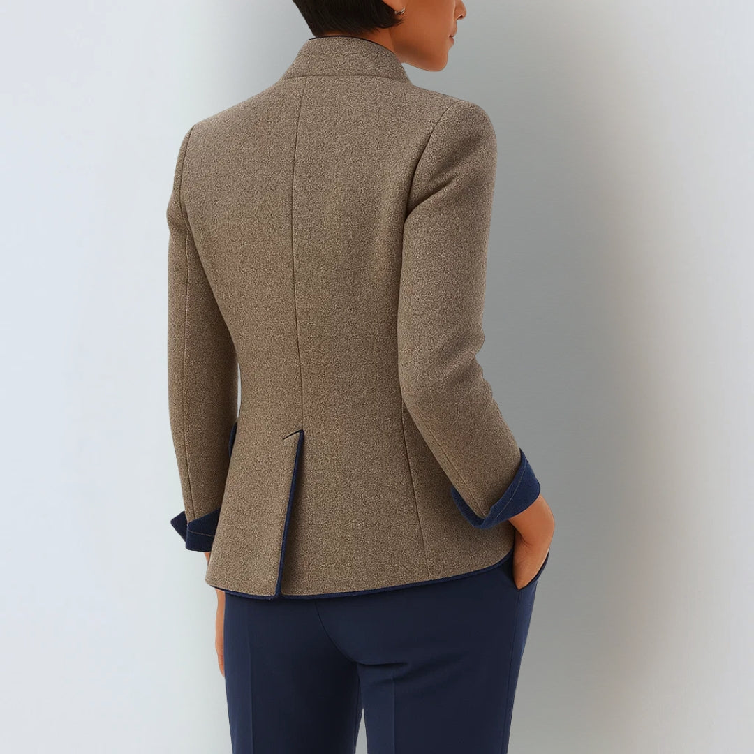 Anja | Elegante Strickjacke mit hohem Kragen
