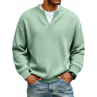 Hendrik | Strukturierter Waffelpullover