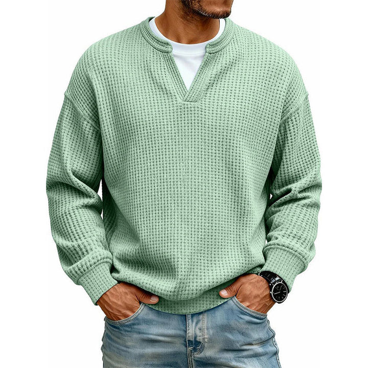 Hendrik | Strukturierter Waffelpullover