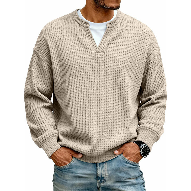 Hendrik | Strukturierter Waffelpullover