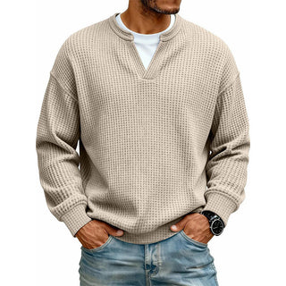 Hendrik | Strukturierter Waffelpullover