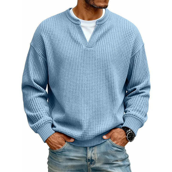 Hendrik | Strukturierter Waffelpullover