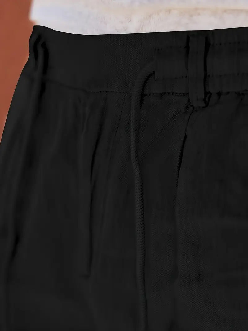 Nichols | Weite Leinenhose mit Kordelzug