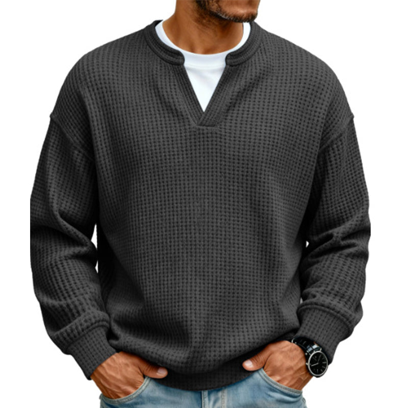 Hendrik | Strukturierter Waffelpullover