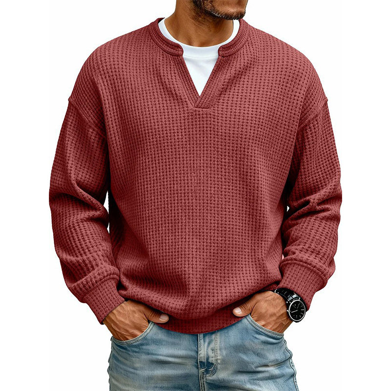 Hendrik | Strukturierter Waffelpullover