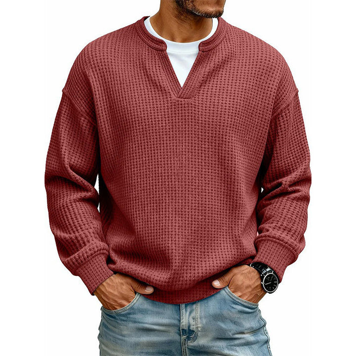 Hendrik | Strukturierter Waffelpullover