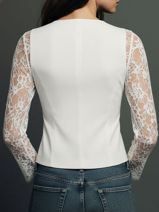 Vittoria | Blazer mit halbtransparenten Spitzenärmeln