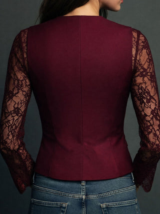Vittoria | Blazer mit halbtransparenten Spitzenärmeln