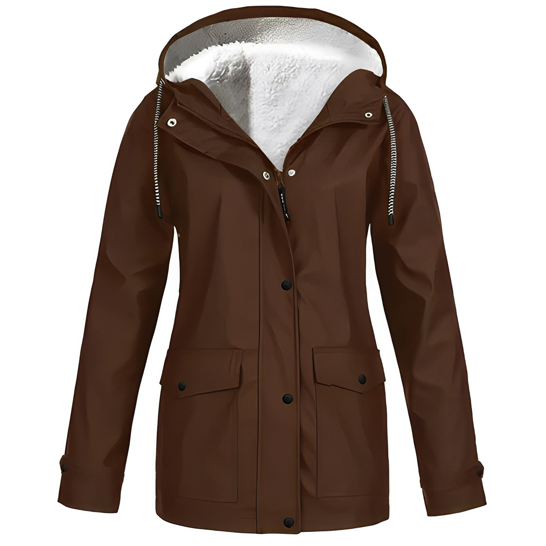 Grete-Marie | Regenjacke mit warmem Futter und verstellbarer Kapuze