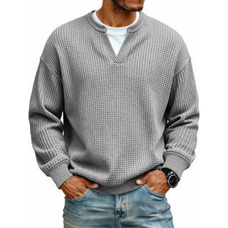 Hendrik | Strukturierter Waffelpullover