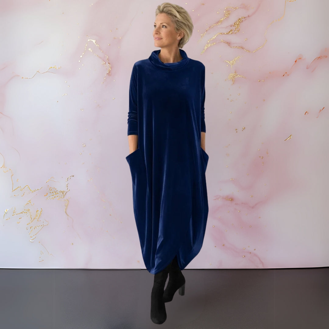 Anja | Samtiges elegantes Maxikleid
