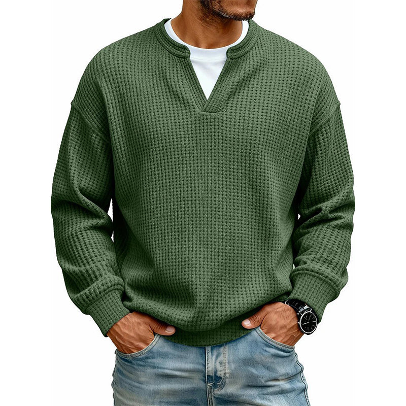 Hendrik | Strukturierter Waffelpullover