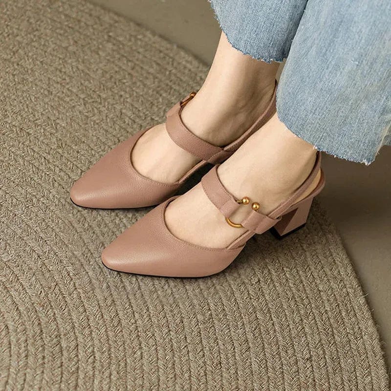 Odile | Pumps mit Fersenriemen und kleinem Absatz