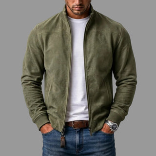 Clément | Jacke in Wildleder-Optik mit Stehkragen