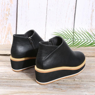 Coralie | Wedge-Boots mit seitlichem Reißverschluss