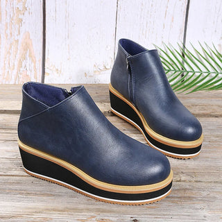 Coralie | Wedge-Boots mit seitlichem Reißverschluss
