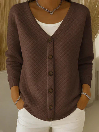 Leonor | Steppstrickjacke mit Knöpfen