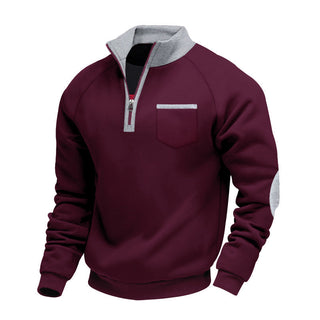 Ortwin | Sportlicher Herrenpullover mit halbem Reißverschluss