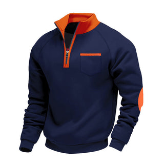 Ortwin | Sportlicher Herrenpullover mit halbem Reißverschluss