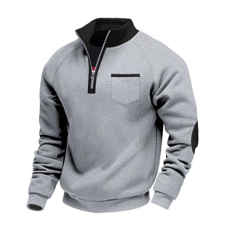 Ortwin | Sportlicher Herrenpullover mit halbem Reißverschluss