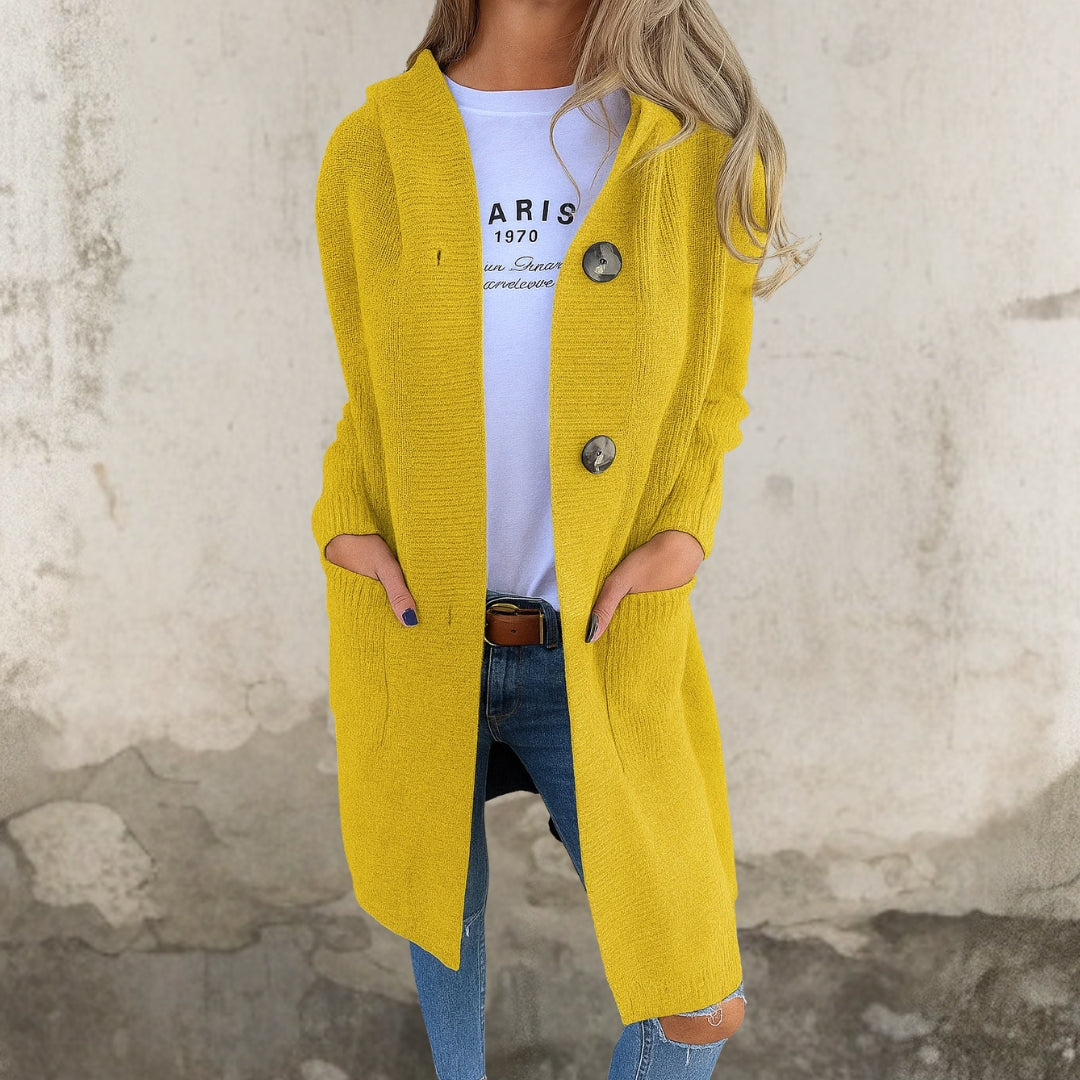 Paula | Elegante lange Strickjacke