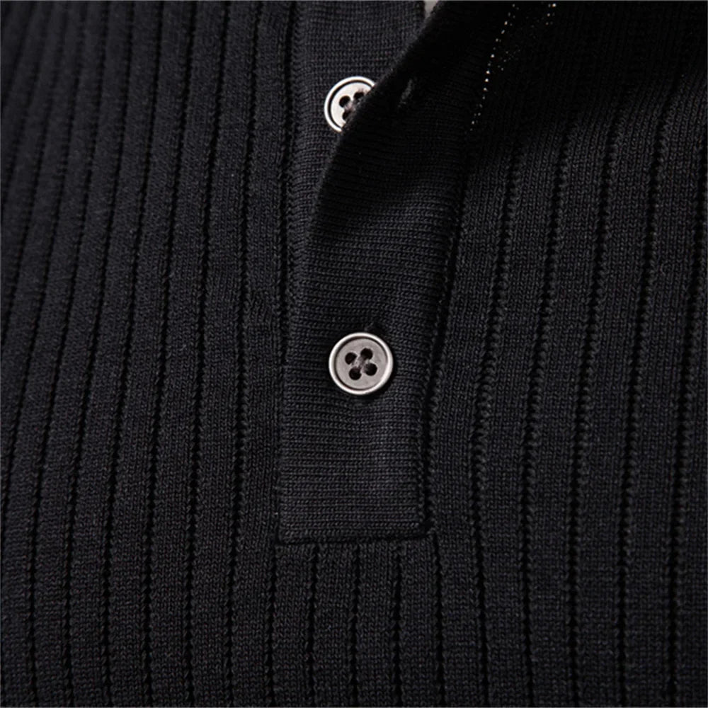 Paul | Lässiges Winter-Poloshirt mit Knöpfen