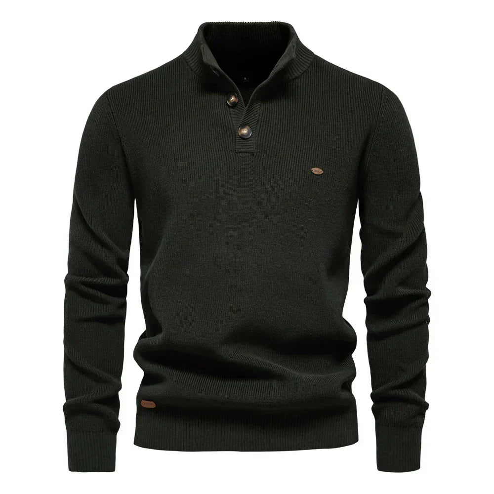 Konrad | Stilvoller Herrenpullover mit Knopfdetails