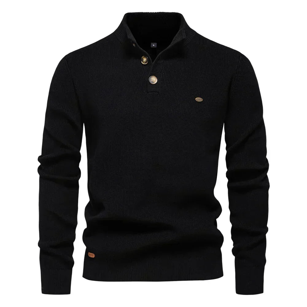 Konrad | Stilvoller Herrenpullover mit Knopfdetails