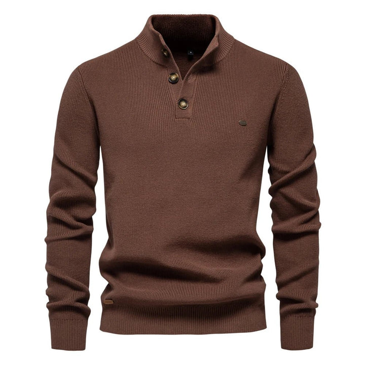 Konrad | Stilvoller Herrenpullover mit Knopfdetails