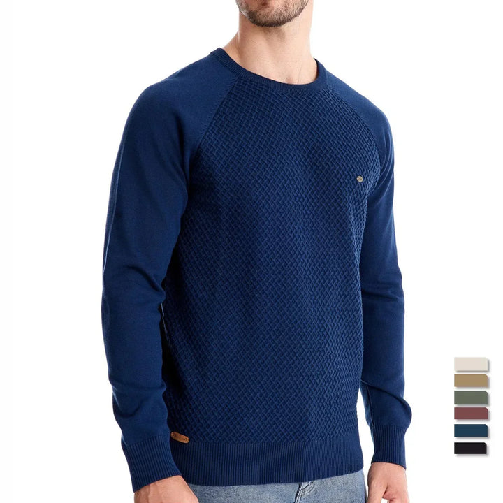 Kurt | Klassischer Strickpullover mit Rautenmuster