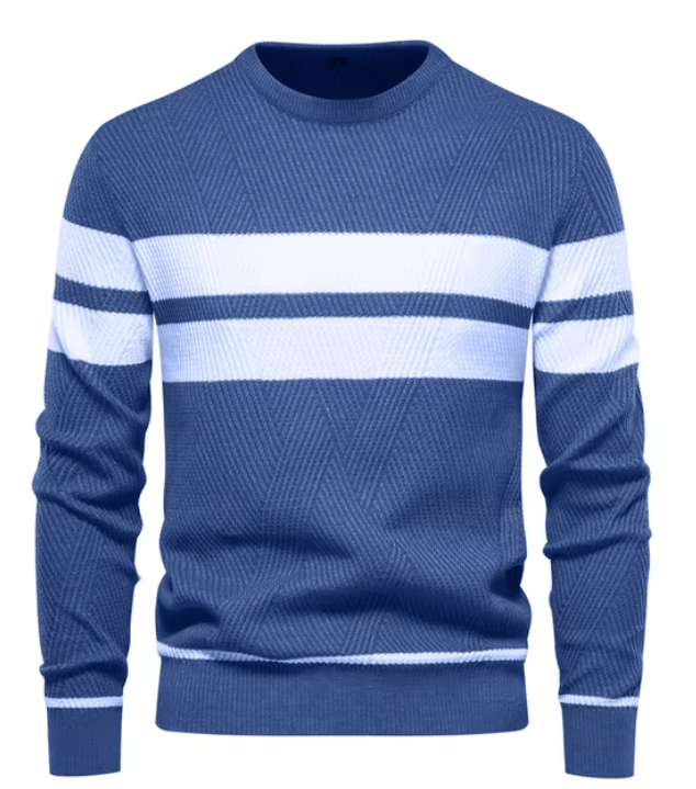 Berengar | Herrenpullover mit Fischgrätmuster