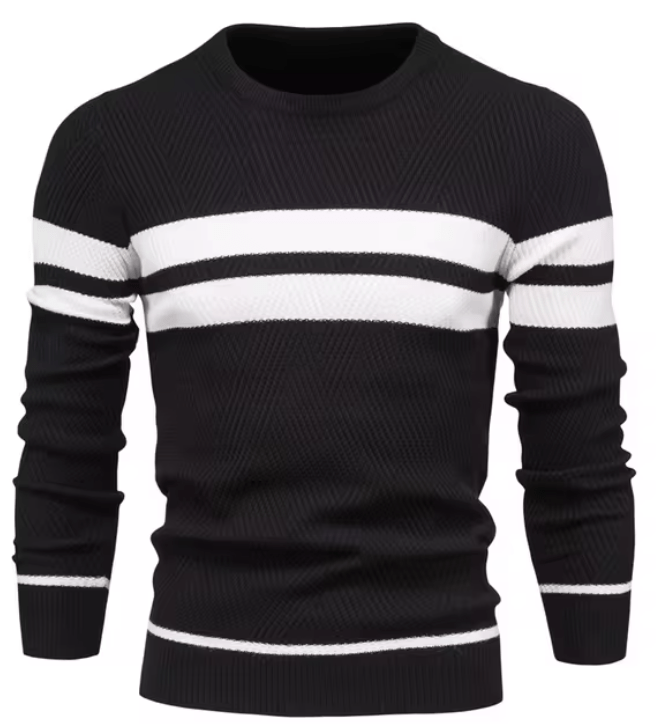 Berengar | Herrenpullover mit Fischgrätmuster