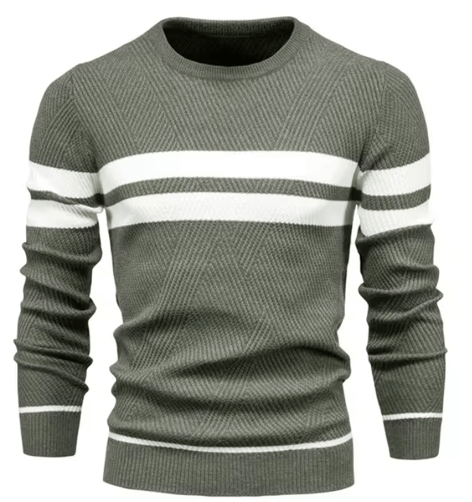 Berengar | Herrenpullover mit Fischgrätmuster