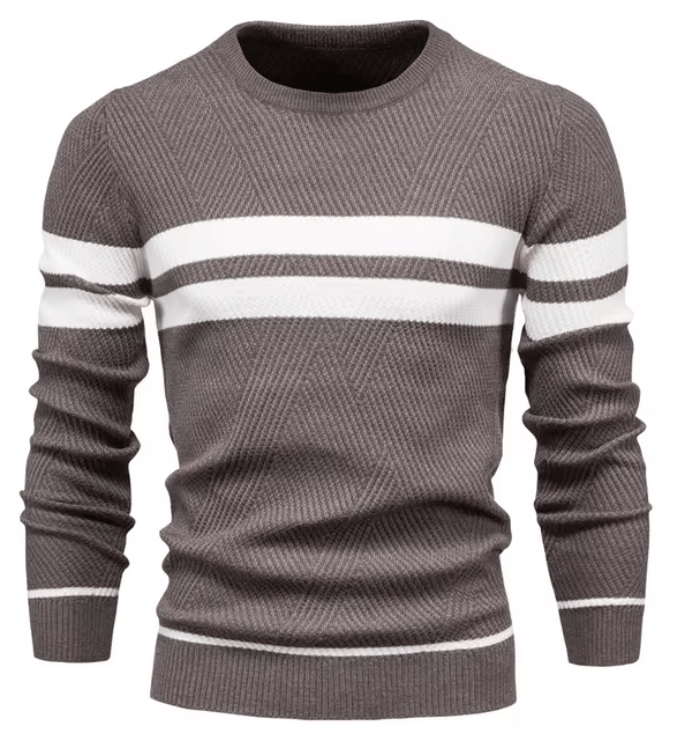 Berengar | Herrenpullover mit Fischgrätmuster