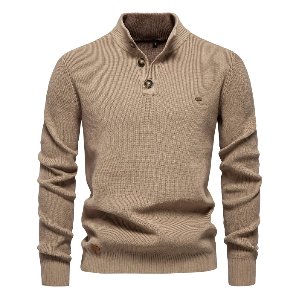 Konrad | Stilvoller Herrenpullover mit Knopfdetails