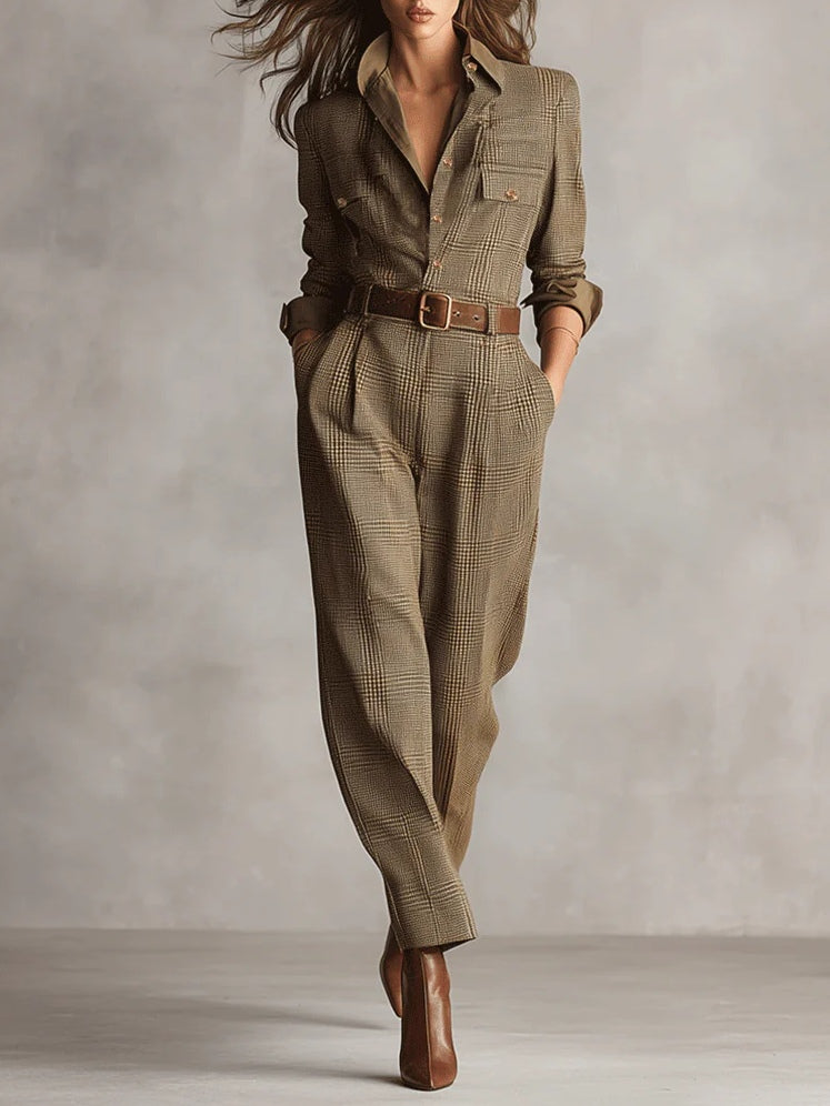 Lucinda | Eleganter Tweed-Overall